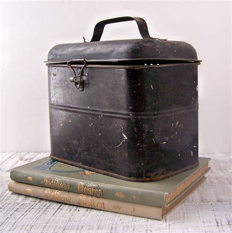 antique metallic lunch box|old fashioned metal lunch boxes.